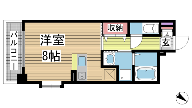 ジアコスモ神戸三宮 501|神戸市中央区琴ノ緒町(JR東海道本線(近畿)三ノ宮駅)のマンション間取 ジアコスモ神戸三宮 501|神戸市中央区琴ノ緒町(JR東海道本線(近畿)三ノ宮駅)のマンション間取