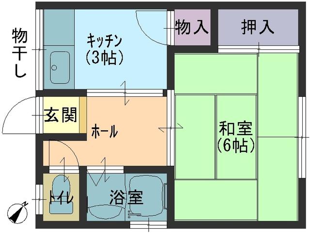 カミムラアパート 101|神戸市中央区神若通(阪急神戸線春日野道駅)のアパート間取 カミムラアパート 101|神戸市中央区神若通(阪急神戸線春日野道駅)のアパート間取