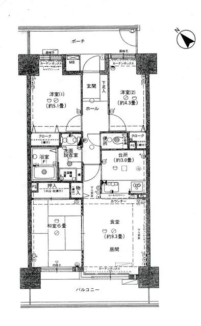 板宿パークホームズ 703|神戸市長田区戸崎通(山陽電鉄線板宿駅)のマンション間取 板宿パークホームズ 703|神戸市長田区戸崎通(山陽電鉄線板宿駅)のマンション間取