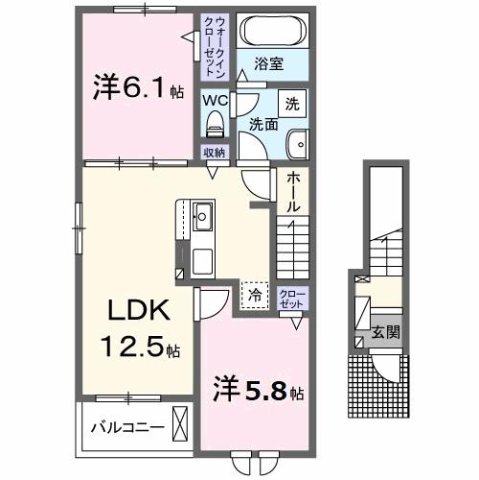 ルミエール伍番館 201|明石市和坂(JR山陽本線西明石駅)のアパート間取 ルミエール伍番館 201|明石市和坂(JR山陽本線西明石駅)のアパート間取