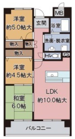 ホップス須磨 202|神戸市須磨区大田町(JR山陽本線鷹取駅)のマンション間取 ホップス須磨 202|神戸市須磨区大田町(JR山陽本線鷹取駅)のマンション間取