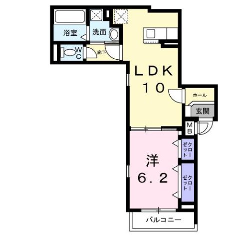 シャインⅡ 301|尼崎市道意町(阪神本線尼崎センタープール前駅)のアパート間取 シャインⅡ 301|尼崎市道意町(阪神本線尼崎センタープール前駅)のアパート間取