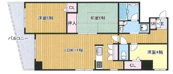 クルーセ長田駅前 1202|神戸市長田区四番町(神戸高速線高速長田駅)のマンション間取 クルーセ長田駅前 1202|神戸市長田区四番町(神戸高速線高速長田駅)のマンション間取