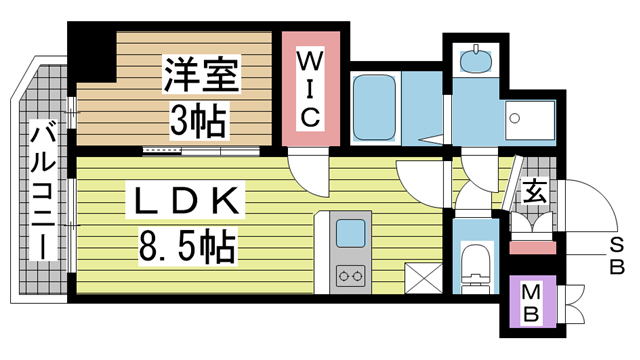 エスリードレジデンスグラン神戸三宮シティ 801|神戸市中央区加納町(JR東海道本線(近畿)三ノ宮駅)のマンション間取 エスリードレジデンスグラン神戸三宮シティ 801|神戸市中央区加納町(JR東海道本線(近畿)三ノ宮駅)のマンション間取