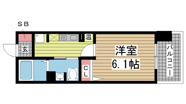 ロイヤル神戸三宮 810|神戸市中央区加納町(JR東海道本線(近畿)三ノ宮駅)のマンション間取 ロイヤル神戸三宮 810|神戸市中央区加納町(JR東海道本線(近畿)三ノ宮駅)のマンション間取