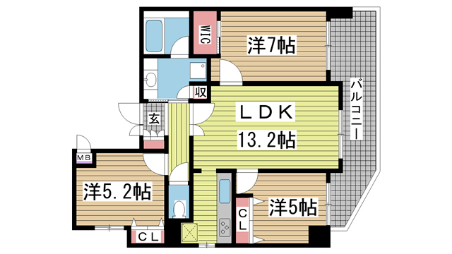 アーバネックス元町通 1401|神戸市中央区元町通(神戸高速線西元町駅)のマンション間取 アーバネックス元町通 1401|神戸市中央区元町通(神戸高速線西元町駅)のマンション間取