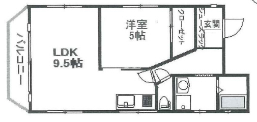 カーサ・アキラⅡ 3階|神戸市兵庫区三川口町(JR山陽本線兵庫駅)のマンション間取 カーサ・アキラⅡ 3階|神戸市兵庫区三川口町(JR山陽本線兵庫駅)のマンション間取