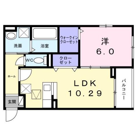 ベルフラワー長洲 102|尼崎市長洲中通(阪神本線大物駅)のアパート間取 ベルフラワー長洲 102|尼崎市長洲中通(阪神本線大物駅)のアパート間取