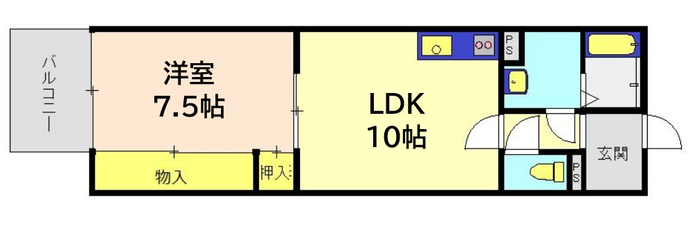 ツイン大開1号館 1204|神戸市長田区二番町(JR山陽本線兵庫駅)のマンション間取 ツイン大開1号館 1204|神戸市長田区二番町(JR山陽本線兵庫駅)のマンション間取