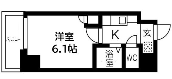 エステムコート新神戸エリタージュ 305|神戸市中央区生田町(JR東海道本線(近畿)三ノ宮駅)のマンション間取 エステムコート新神戸エリタージュ 305|神戸市中央区生田町(JR東海道本線(近畿)三ノ宮駅)のマンション間取