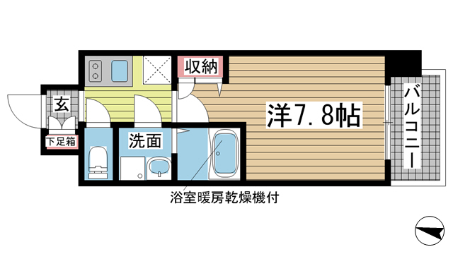 エスリード神戸三宮ノースゲート 806|神戸市中央区生田町(神戸市営地下鉄線新神戸駅)のマンション間取 エスリード神戸三宮ノースゲート 806|神戸市中央区生田町(神戸市営地下鉄線新神戸駅)のマンション間取
