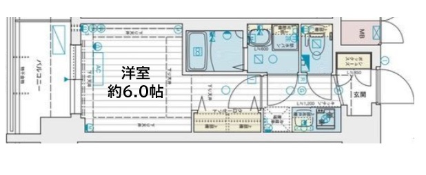 エステムコート三宮EASTⅤルシーダ 1203|神戸市中央区脇浜町(阪神本線春日野道駅)のマンション間取 エステムコート三宮EASTⅤルシーダ 1203|神戸市中央区脇浜町(阪神本線春日野道駅)のマンション間取