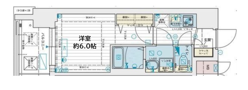 エステムコート三宮EASTⅤルシーダ 1101|神戸市中央区脇浜町(阪神本線春日野道駅)のマンション間取 エステムコート三宮EASTⅤルシーダ 1101|神戸市中央区脇浜町(阪神本線春日野道駅)のマンション間取
