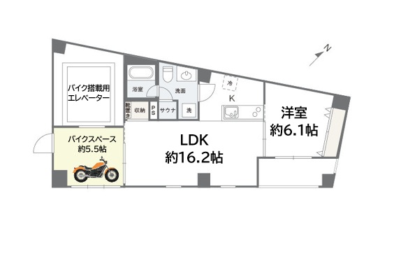 EG-12B 6F|神戸市中央区北長狭通(神戸高速線花隈駅)のマンション間取 EG-12B 6F|神戸市中央区北長狭通(神戸高速線花隈駅)のマンション間取