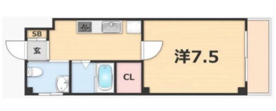 カサモデルノ 201|神戸市兵庫区西多聞通(神戸高速線高速神戸駅)のマンション間取 カサモデルノ 201|神戸市兵庫区西多聞通(神戸高速線高速神戸駅)のマンション間取