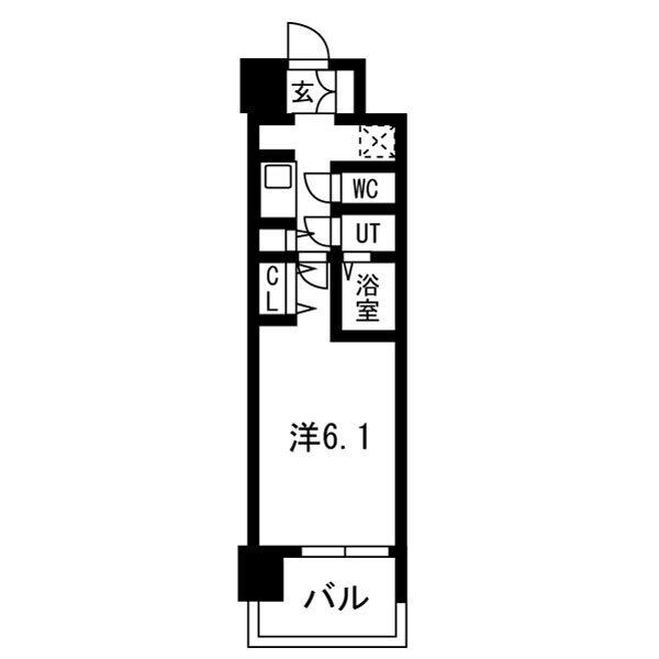 W-STYLE神戸II 1305|神戸市兵庫区新開地(神戸高速線新開地駅)のマンション間取 W-STYLE神戸II 1305|神戸市兵庫区新開地(神戸高速線新開地駅)のマンション間取
