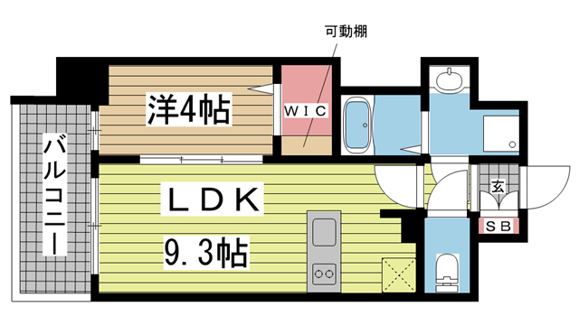 エスライズ神戸三宮山手通壱番館 201|神戸市中央区国香通(阪急神戸線春日野道駅)のマンション間取 エスライズ神戸三宮山手通壱番館 201|神戸市中央区国香通(阪急神戸線春日野道駅)のマンション間取