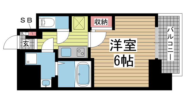 エスリード神戸三宮 1304|神戸市中央区磯上通(JR東海道本線(近畿)三ノ宮駅)のマンション間取 エスリード神戸三宮 1304|神戸市中央区磯上通(JR東海道本線(近畿)三ノ宮駅)のマンション間取