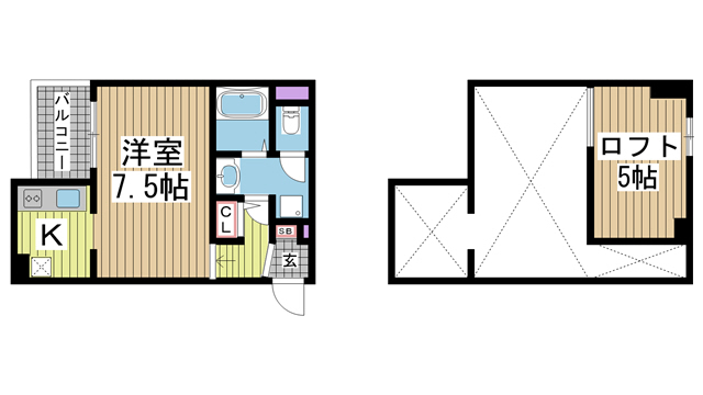 ソフィア長田 202|神戸市長田区菅原通(神戸高速線高速長田駅)のアパート間取 ソフィア長田 202|神戸市長田区菅原通(神戸高速線高速長田駅)のアパート間取