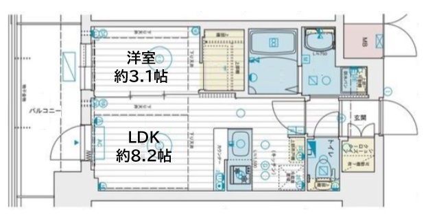 エステムコート三宮EASTⅤルシーダ 806|神戸市中央区脇浜町(阪神本線春日野道駅)のマンション間取 エステムコート三宮EASTⅤルシーダ 806|神戸市中央区脇浜町(阪神本線春日野道駅)のマンション間取