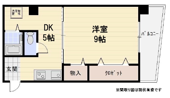 サンビルダーウエスト 302|神戸市兵庫区新開地(神戸市営地下鉄線湊川公園駅)のマンション間取 サンビルダーウエスト 302|神戸市兵庫区新開地(神戸市営地下鉄線湊川公園駅)のマンション間取