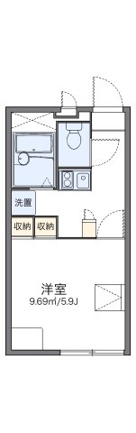 レオパレスベル芦屋 103|芦屋市浜町(阪神本線打出駅)のアパート間取 レオパレスベル芦屋 103|芦屋市浜町(阪神本線打出駅)のアパート間取
