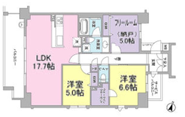 ソルレヴェンテ神戸中山手通 502|神戸市中央区中山手通(JR東海道本線(近畿)元町駅)のマンション間取 ソルレヴェンテ神戸中山手通 502|神戸市中央区中山手通(JR東海道本線(近畿)元町駅)のマンション間取