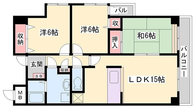 ラポール須磨|神戸市須磨区磯馴町(JR山陽本線鷹取駅)のマンション間取 ラポール須磨|神戸市須磨区磯馴町(JR山陽本線鷹取駅)のマンション間取