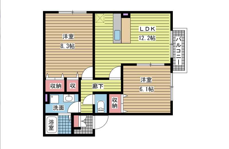 ディフレア藤江|明石市藤江(山陽電鉄線藤江駅)のハイツ間取 ディフレア藤江|明石市藤江(山陽電鉄線藤江駅)のハイツ間取