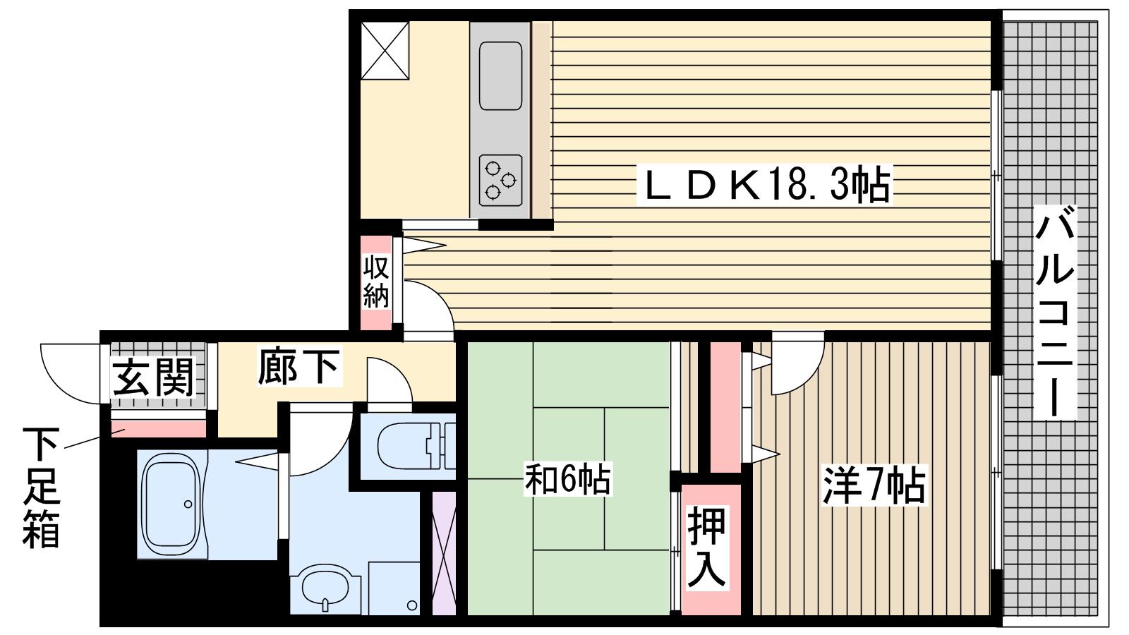 ヴィルド・ヴァン西神南3番館|神戸市西区井吹台西町(神戸市営地下鉄線西神南駅)の分譲賃貸マンション間取 ヴィルド・ヴァン西神南3番館|神戸市西区井吹台西町(神戸市営地下鉄線西神南駅)の分譲賃貸マンション間取
