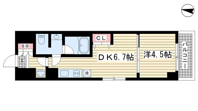 インプルーブ三宮イースト|神戸市中央区脇浜町(阪神本線春日野道駅)のマンション間取 インプルーブ三宮イースト|神戸市中央区脇浜町(阪神本線春日野道駅)のマンション間取