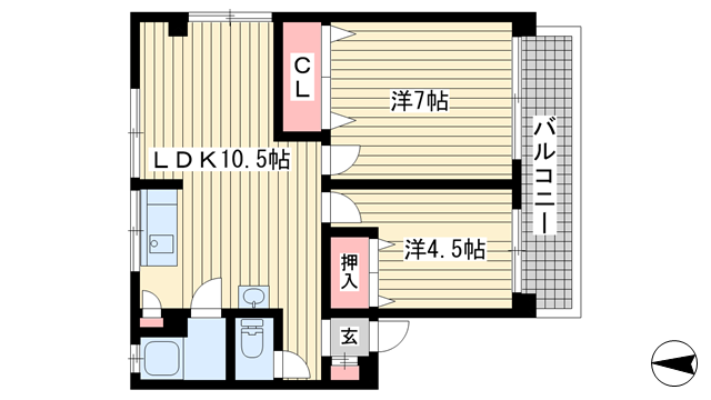 南マンション|神戸市中央区中山手通(神戸市営地下鉄線大倉山駅)のマンション間取 南マンション|神戸市中央区中山手通(神戸市営地下鉄線大倉山駅)のマンション間取