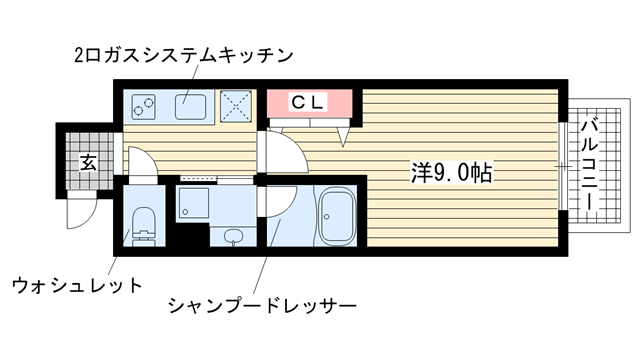 ヘスティア神戸|神戸市中央区磯上通(JR東海道本線(近畿)三ノ宮駅)のマンション間取 ヘスティア神戸|神戸市中央区磯上通(JR東海道本線(近畿)三ノ宮駅)のマンション間取